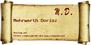 Mehrwerth Dorisz névjegykártya
